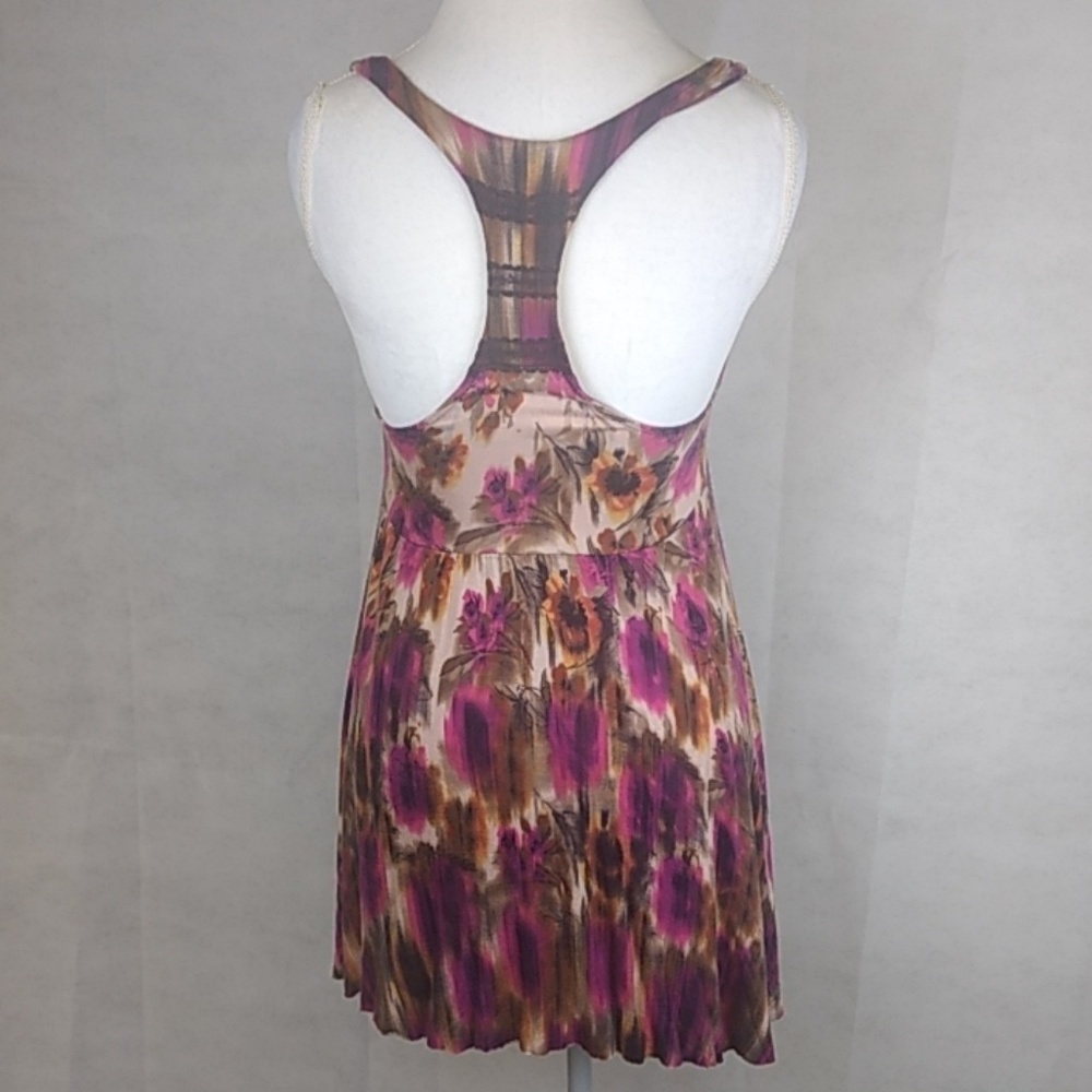 Free People Tunic Floral Lace Racerback Size Small - Picture 5 of 8